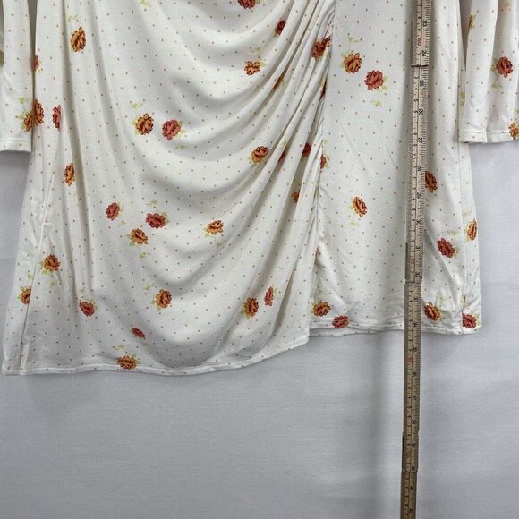 Free People Dress Womens Medium White Orange Floral Boho Peasant Fairy NWT - Picture 16 of 16